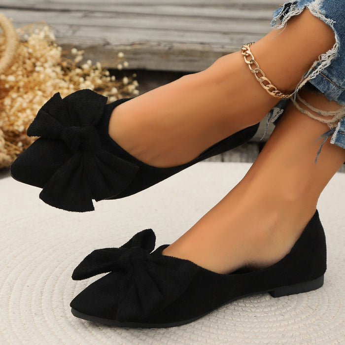 Dames Ballerina's met Strikdetail en Platte Zool
