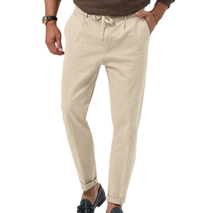 Heren Chino met Elastische Taille en Koord Zakken