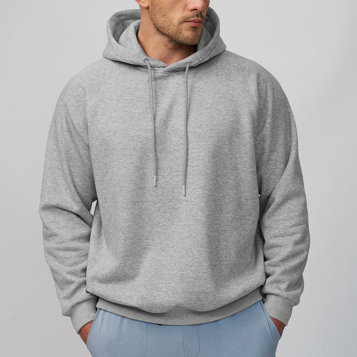 Heren Hoodie met Raglanmouwen en Verstelbaar Koordje