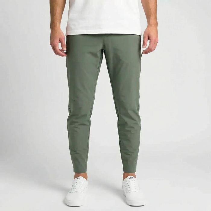 Heren Slim-fit Pantalon met Rechte Pijp en Enkelmanchetten
