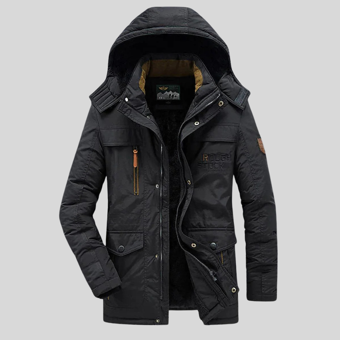 Heren Parka met Capuchon en Fleece Voering voor Winterdagen