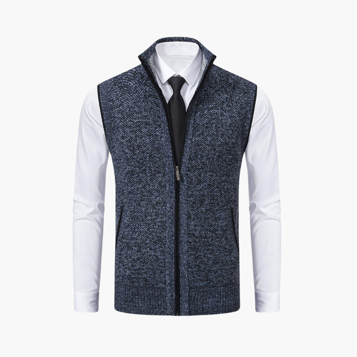 Heren Mouwloos Vest met Rits Voorkant