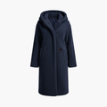Dames Hooded Coat met Knopsluiting