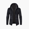 Heren Cardigan Hoodie met Rits en Koordkap