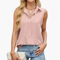 Dames Blouse met Kraag en Knopen Sluiting
