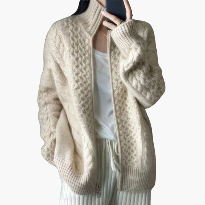 Dames Cardigan met Hoge Kraag