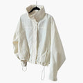 Dames Cropped Bomberjack met Staande Kraag en Elastische Zoom