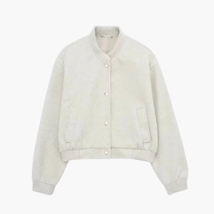 Dames Cropped Bomberjack met Rits en Zakjes