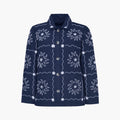 Dames Bomberjack met Bloemenprint en Knopenfront