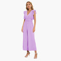 Dames Hooded Wide Leg Jumpsuit met Tailleband