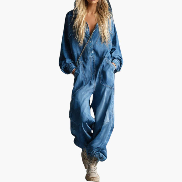 Dames Jumpsuit met Capuchon en Lange Mouwen Ontwerp