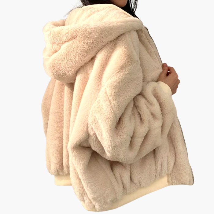 Vrouwen Reversible Hoodie met Rits en Dubbelzijdig Ontwerp