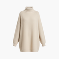 Vrouwen Oversized Coltrui met Geribbelde Brei Textuur