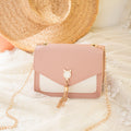 Vierkant crossbody tasje met kattensluiting