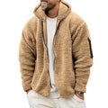 Teddy fleece jas heren met capuchon