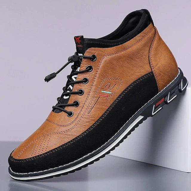 Heren Lace-Up Casual Schoenen met Gevoerde Kraag