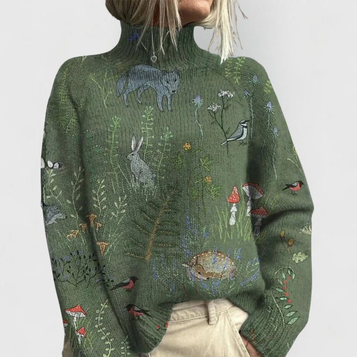 Dames Coltrui met Bloemenpatroon Relaxed-Fit Stijl