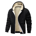Hoodie heren met rits en sherpa voering