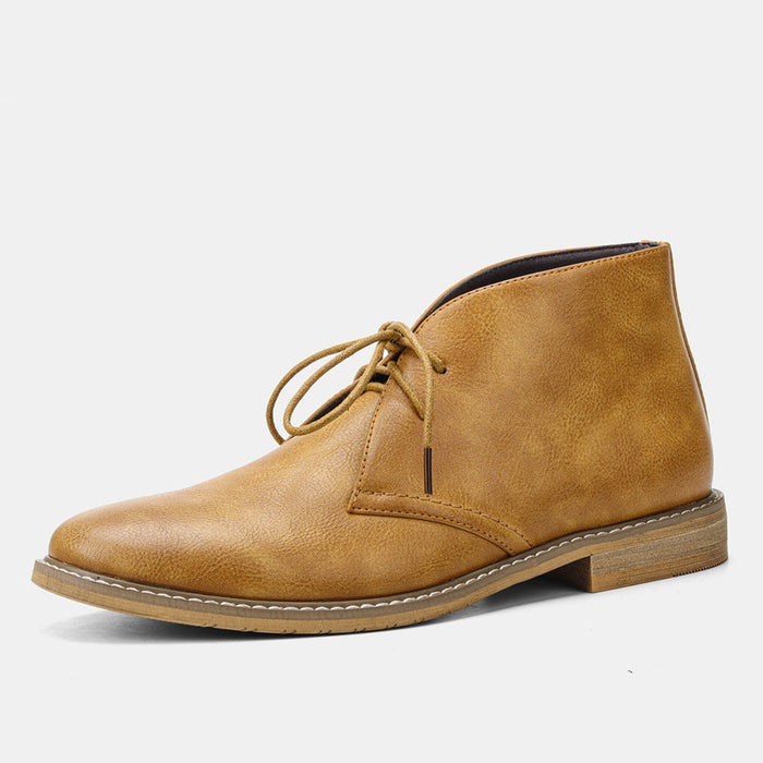 Heren Desert Boots met Veters en Vintage Uitstraling
