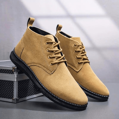Heren Chukka Boots met Vetersluiting en Pull Tab