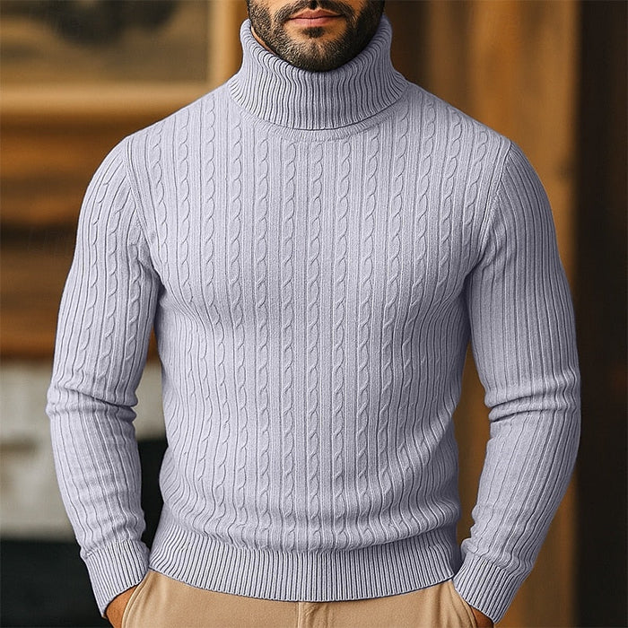 Heren Kabelgebreide Coltrui Slim Fit voor Herfst